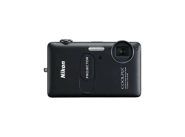 Nikon CoolPix S1200pj Digital Camera With Built-In Projector (Black)