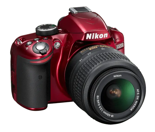 Nikon D3200/D3500 DSLR With AF-S DX NIKKOR 18-55mm 3.5-5.6G VR Lens (Red)