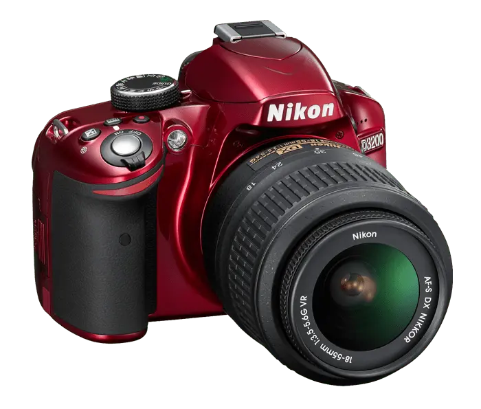 Nikon D3200/D3500 DSLR With AF-S DX NIKKOR 18-55mm 3.5-5.6G VR Lens (Red)