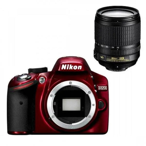Nikon D3200/D3500 DSLR With AF-S DX NIKKOR 18-55mm 3.5-5.6G VR Lens (Red)