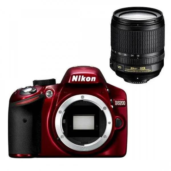 Nikon D3200/D3500 DSLR With AF-S DX NIKKOR 18-55mm 3.5-5.6G VR Lens (Red)