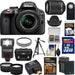 Nikon D3300/D3500 DSLR Camera with 18-55mm Lens & Nikon 55-200mm VR Lens | Nikon WU-1A | Sandisk 32GB | Flash & More
