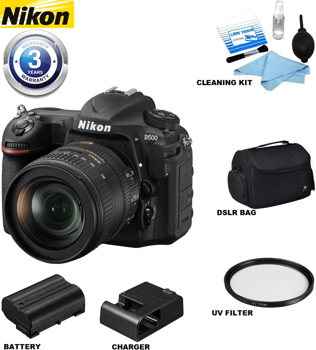 Nikon D500 DSLR Camera with 16-80mm Lens USA