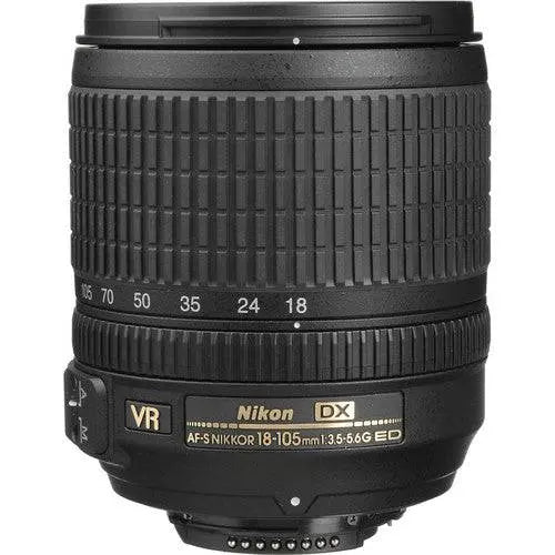 Nikon D5200/D5600 Digital SLR Camera with 18-105mm Lens (Black) with Sandisk 8GB Memory Card | UV Filter |Cleaning Kit