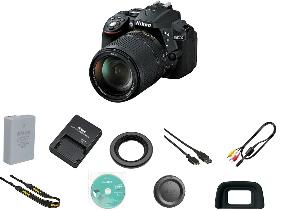 Nikon D5300 DSLR Camera w/Nikon 18-140mm Lens - Black USA Retail Model
