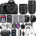Nikon D5600 Digital SLR Camera + 18-55mm VR + Nikon 70-300mm + EXT BATT + 64GB