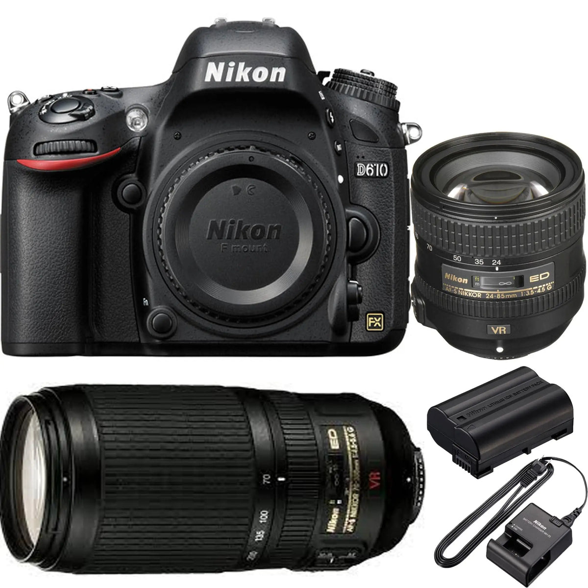 Nikon D610 DSLR Camera with Nikon AF-S NIKKOR 24-85mm f/3.5-4.5G