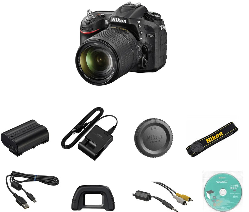 Nikon D7200/D7500 DSLR Camera with 18-140mm Lens | Case | UV Filter | Cleaning Kit &amp; 3 Year Limited Warranty