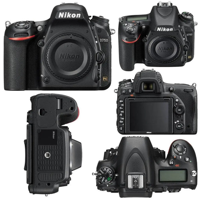Nikon D750 DSLR Camera (Body Only) with Shure VP83 Microphone | Sandisk 32GB | Card Reader | Cleaning Kit & 3 Year Limited Warranty Bundle