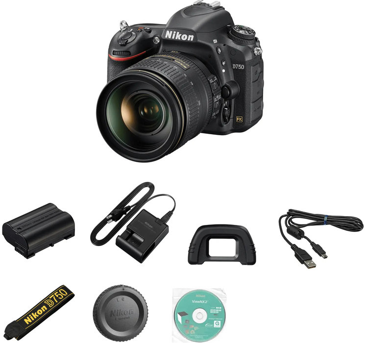 Nikon D750 DSLR Camera with 24-120mm Lens with 5 Year Extended Warranty Package
