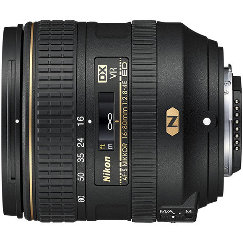 Nikon AF-S DX NIKKOR 16-80mm f/2.8-4E ED VR Lens W Tripod Accessory Bundle