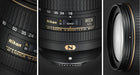 Nikon AF-S DX NIKKOR 16-80mm f/2.8-4E ED VR Lens with 3 Filters | Flash | Diffuser | Softbox Bundle