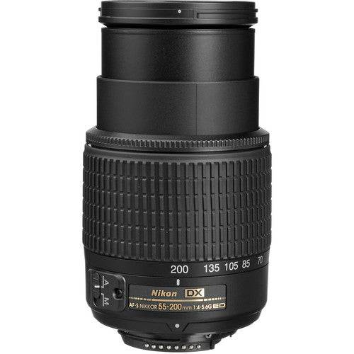 Nikon AF-S DX Zoom-NIKKOR 55-200mm f/4-5.6G ED Lens Tripod Bundle
