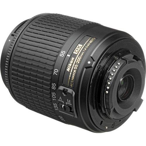 Nikon AF-S DX Zoom-NIKKOR 55-200mm f/4-5.6G ED Lens Tripod Bundle