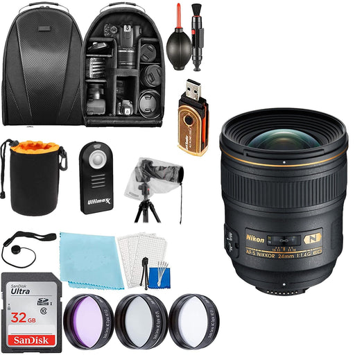 Nikon AF-S NIKKOR 24mm f/1.4G ED Lens Supreme Bundle