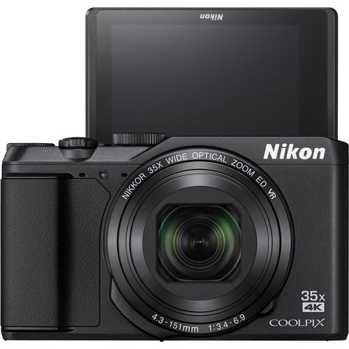 Nikon Coolpix A900 4K Wi-Fi Digital Camera (Black) with 32GB Card + Case + Battery + Flex Tripod + Kit