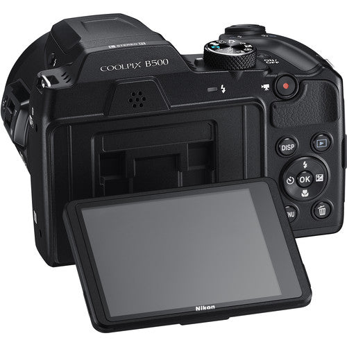 Nikon Coolpix B500 16MP 40x Optical Zoom Digital Camera w/ Built-In Wi-Fi 16GB Bundle