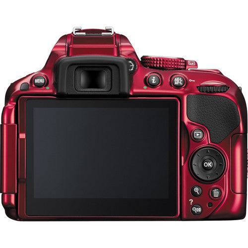 Nikon D5300/D5600 DSLR Camera with 18-55mm Lens (Black/Red)