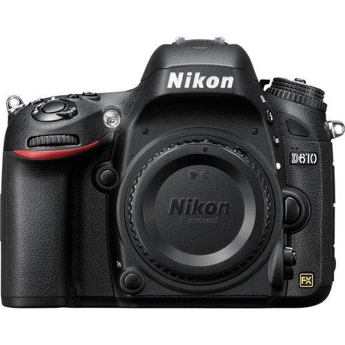 Nikon D610 DSLR Camera (Body Only) with 3 Year Extended Warranty | Spider Tripod | 32GB Memory Card &amp; Cleaning Kit Bundle