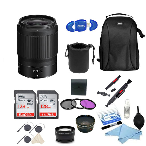Nikon NIKKOR Z 35mm f/1.8 S Lens With 256GB &amp; Backpack