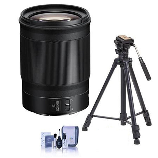 Nikon NIKKOR Z 85mm f/1.8 S Lens - Cleaning Kit &amp; 72&quot; Tripod