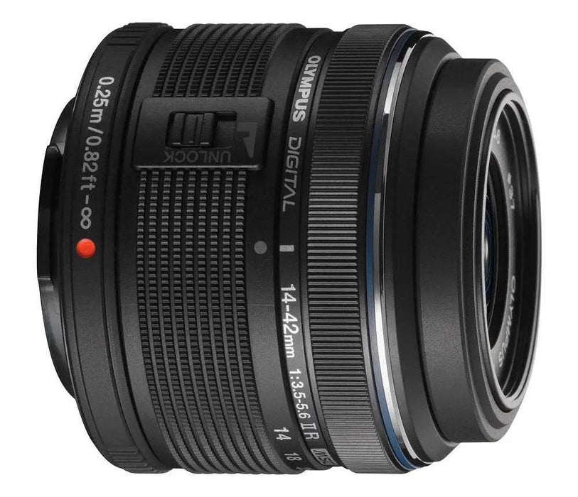 Olympus M.Zuiko Digital ED 14-42mm f/3.5-5.6 II R Lens (Black)