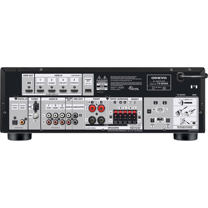 Onkyo 7.2-Channel A/V Receiver with HDMI &amp; Bluetooth *TXSR494