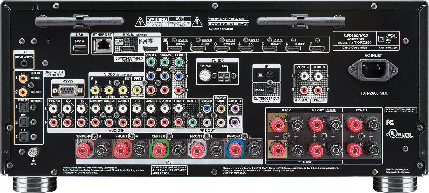 Onkyo TX-RZ800 7.2-Channel Network AV Receiver