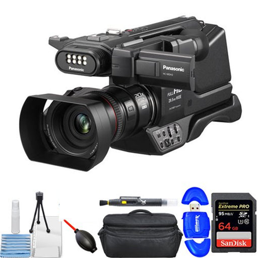 Panasonic HC-MDH3 AVCHD Shoulder Mount Camcorder with LCD Touchscreen &amp; LED Light Stater Bundle