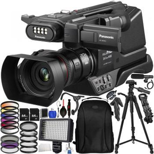 Panasonic HC-MDH3 AVCHD Shoulder Mount Camcorder with LCD Touchscreen & LED Light & LED With Accessory Bundle