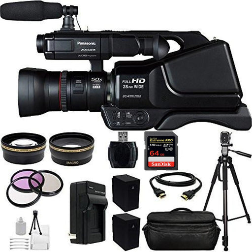 Panasonic AG-AC8PJ/HC-MDH3 AVCCAM HD Shoulder-Mount Camcorder Essential Bundle