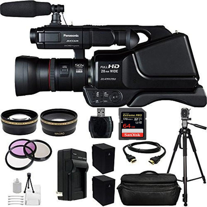 Panasonic AG-AC8PJ/HC-MDH3 AVCCAM HD Shoulder-Mount Camcorder Essential Bundle