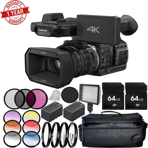 Panasonic HC-X1000 4K DCI/Ultra HD/Full HD Camcorder Advanced Package with 2 Extra Batteries Bundle
