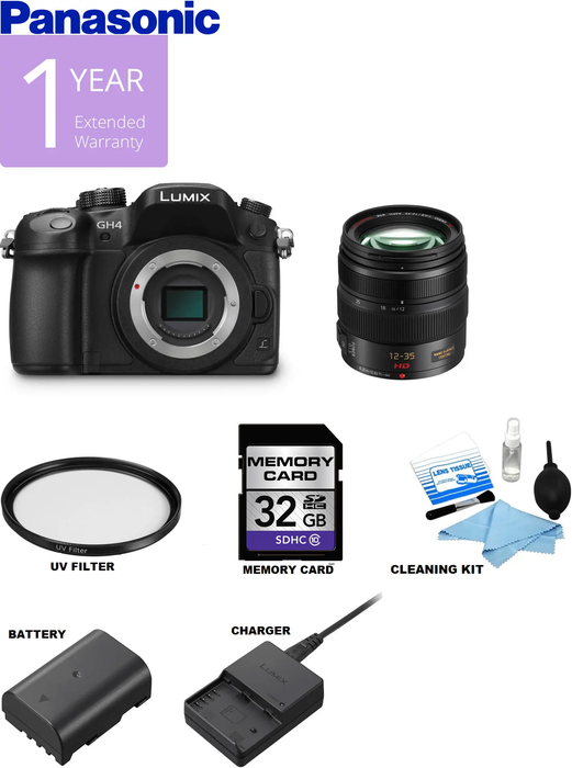 Panasonic Lumix DMC-GH4 4K Mirrorless Micro Four Thirds Digital Camera Kit with 12-35mm f/2.8 ASPH. Lens USA
