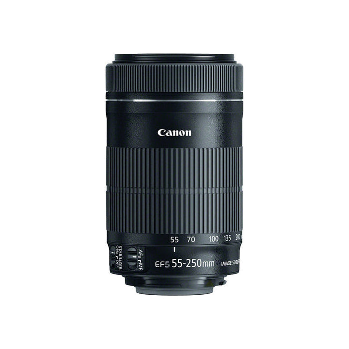 Canon EF-S 55-250mm f/4-5.6 IS STM Lens Zoom Lens with Tripod 3 Filters Hood Kit for EOS 70D, Rebel T3, T3i, T4i, T5, T5i, SL1 DSLR Cameras