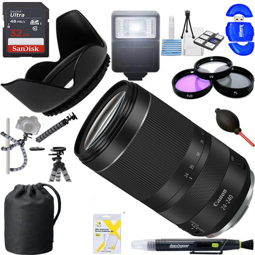Canon RF 24-240mm f/4-6.3 IS USM Lens with 32GB & Additional Accessories