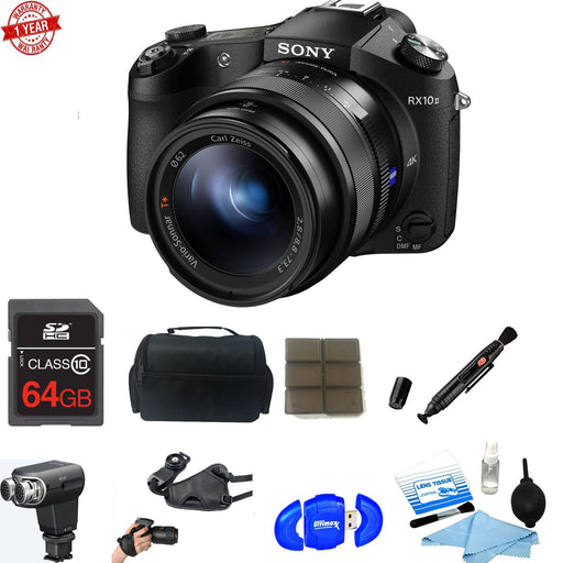 Sony Cyber-shot DSC-RX10 II Digital Camera w/ 64GB SD Card & Accessory Bundle