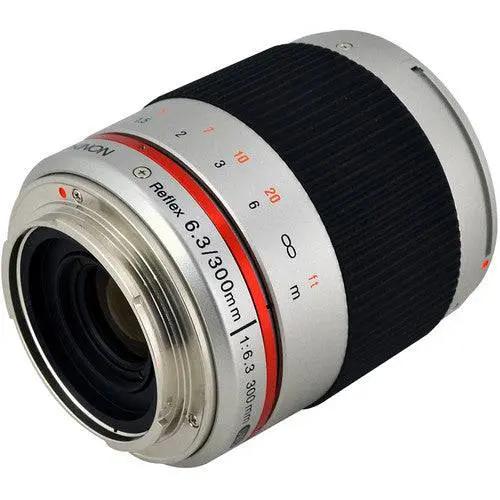Rokinon Reflex 300mm f/6.3 ED UMC CS Lens for Sony E Mount (Silver)