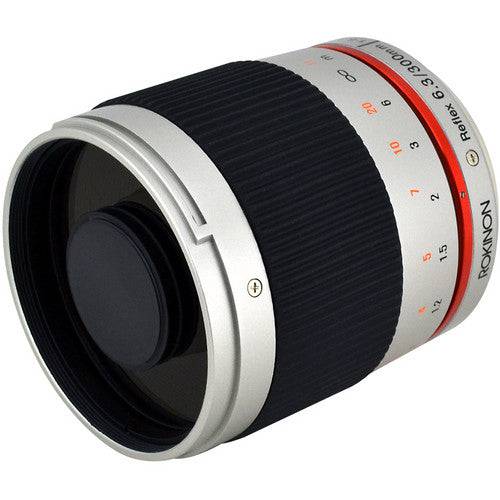 Rokinon Reflex 300mm f/6.3 ED UMC CS Lens for Canon EF-M Mount (Silver)
