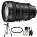 Sony Alpha E-Mount Fe 28-135mm f/4.0 G OSS PZ Zoom Lens with Filter Tripod Kit with Sony USA Warranty