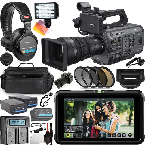 Sony PXW-FX9K XDCAM 6K Full-Frame Camera System with 28-135mm f/4 G OSS Lens- Atomos Shinobi SDI 5inch 3G-SDI & 4K Mega Bundle