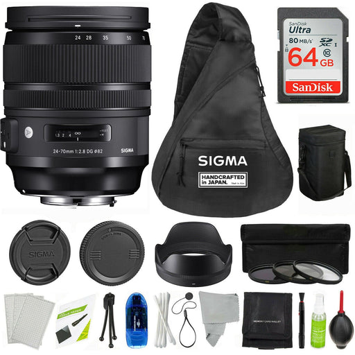 Sigma 24-70mm f/2.8 DG OS HSM Art Lens for Nikon F Professional Kit