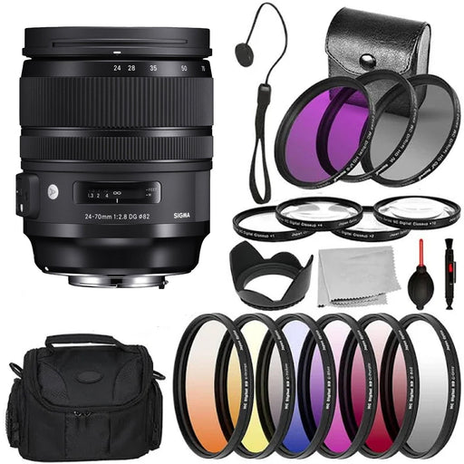 Sigma 24-70mm f/2.8 DG OS HSM Art Lens for Nikon W/ Filters & More