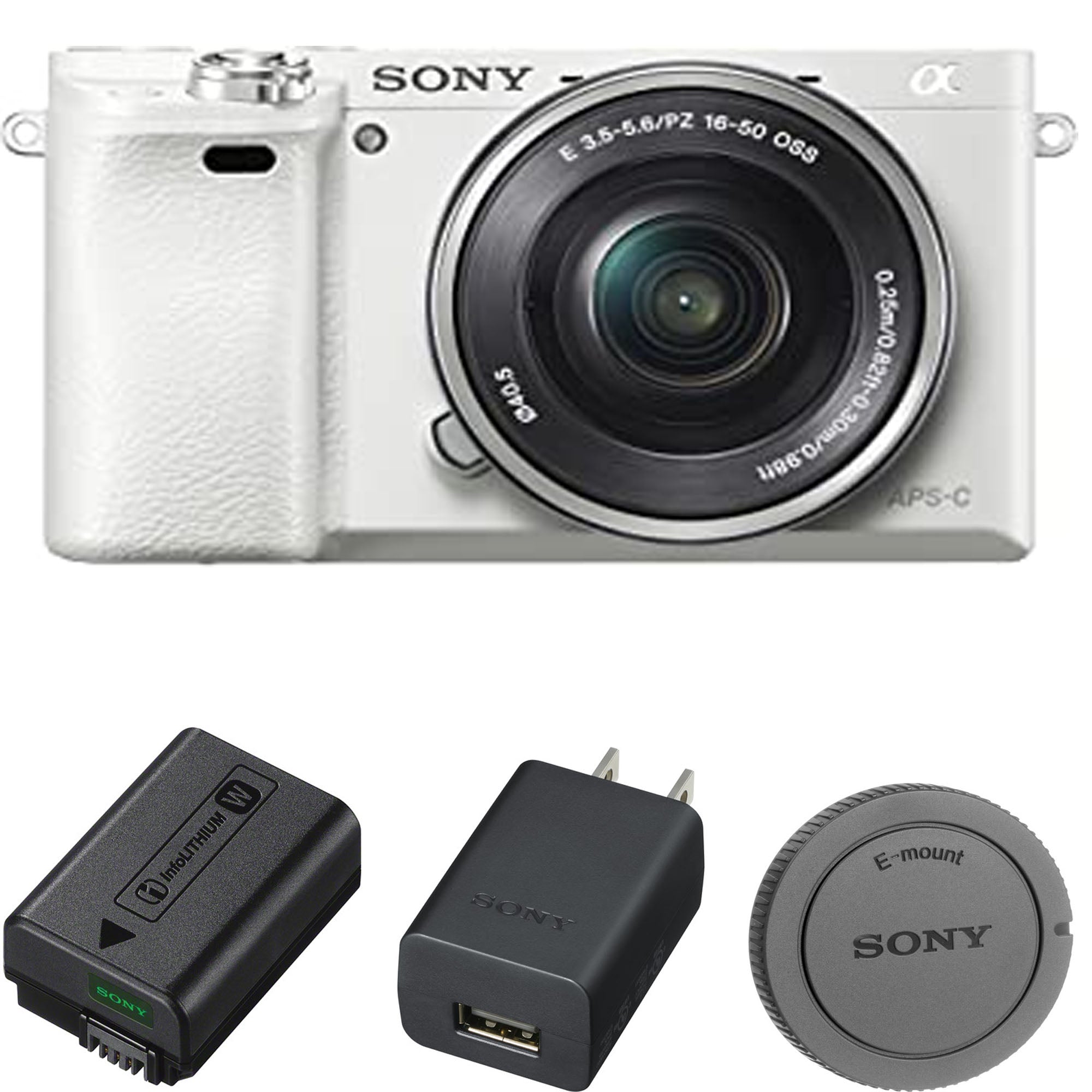 Sony α6100 ホワイト E 16-50mm Amazon.com : Sony a6100 Mirrorless Camera (White) with Sony E PZ