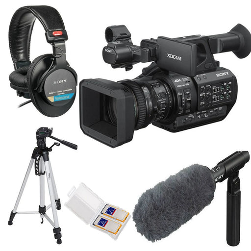 Sony PXW-Z280 4K 3-CMOS 1/2" Sensor XDCAM Camcorder with Sony MDR-7506 Headphone | Tripod | 2X 32GB SxS-1 & Sony Microphone Bundle
