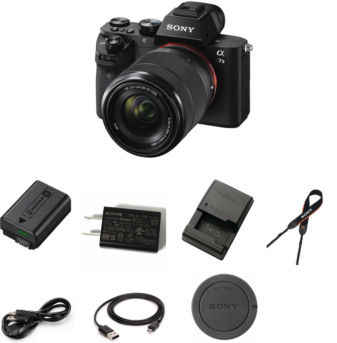 Sony Alpha a7 II Mirrorless Digital Camera w/ 28-70mm Lens | 256GB Memory &amp; Flash Accessory Bundle