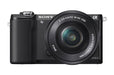 Sony Alpha a5000 Mirrorless Digital Camera with 16-50mm Lens (Black)