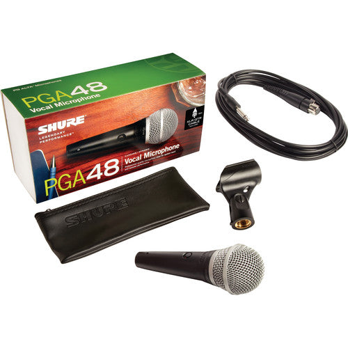 Shure PGA48 Dynamic Vocal Microphone (XLR to 1/4" Cable)