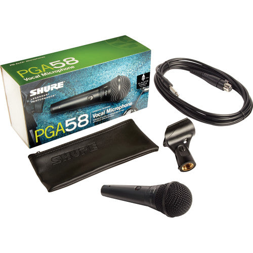 Shure PGA58-QTR Cardioid Dynamic Vocal Microphone with XLR-to-1/4" Cable