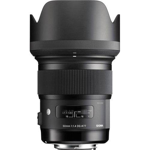 Sigma 50mm f/1.4 DG HSM Art Lens for Sony E with 128GB Memory Card Kit